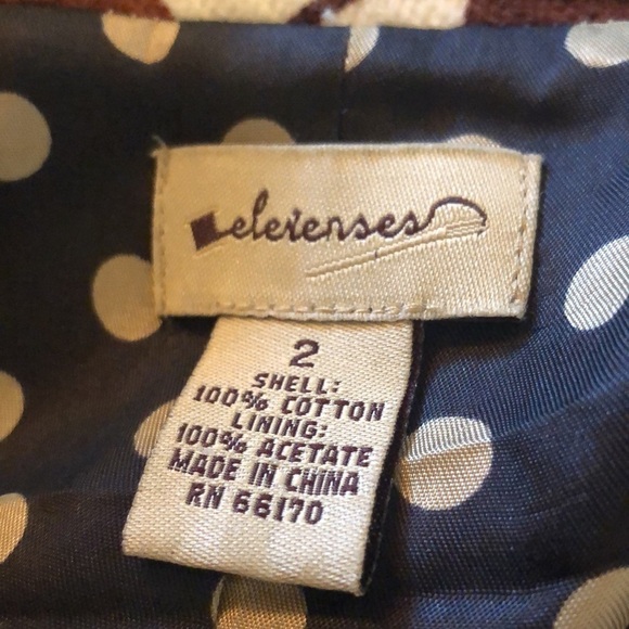 Elevenses 100% Cotton Shell Gorgeous Fall Leave Print Coat / Jacket Size 2 - Picture 11 of 12